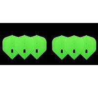 LSTYLE Dart Flights L1 PRO Kami Neon Green | Ultra Flexible | 2 Sets of 3 | for Soft & Steel Tip Darts