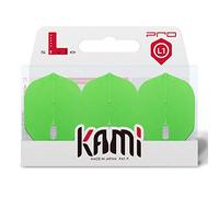 Lstyle dart flights: l1 pro kami standard shape - ultra flexible - for soft tip and steel tip darts - neon green