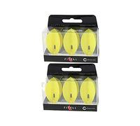 LSTYLE Dart Flights: L2 PRO Teardrop Shape 2-Pack - for Soft Tip and Steel Tip Darts - Yellow
