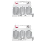 LSTYLE Dart Flights - L3 EZ Fantom Shape - Clear | 2 Sets of 3 | for Soft & Steel Tip Darts