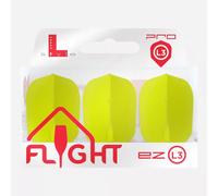 LSTYLE Dart Flights - L3 EZ Shape - Neon Yellow | Set of 3 | for Soft & Steel Tip Darts