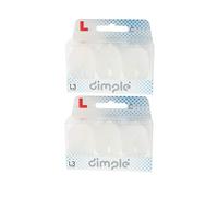 LSTYLE Dart Flights - L3 PRO Dimple Shape - Pearl White | 2 Sets of 3 | for Soft Tip & Steel Tip Darts
