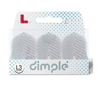Lstyle dart flights - l3 pro dimple small standard shape: molded, plastic and lightweight set - clear