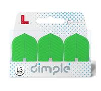 Lstyle dart flights - l3 pro dimple small standard shape: molded, plastic and lightweight set -lime green