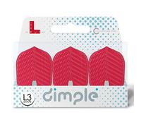 Lstyle dart flights - l3 pro dimple small standard shape: molded, plastic and lightweight set - red