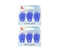 LSTYLE Dart Flights: L9d PRO Fantail - Dimple Texture - for Soft Tip and Steel Tip Darts - 2 Pack Blue