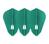 LSTYLE Dart Flights: L9d PRO Fantail Shape - Dimpled Texture - Pacific Green
