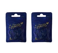LSTYLE Dart points: Premium Lippoint - Dart tips with soft tip - 2BA thread - blue, pack of 2