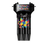 LSTYLE Krystal One Hard Plastic Dart Set Holder for Soft Tip and Steel Darts, Transparent Black/Autism, Lightweight