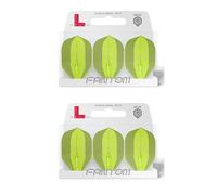 LSTYLE L-Style Dart Flights: L1 EZ Fantom Standard - Ultra Durable - for Soft Tip and Steel Tip Darts - Neon Yellow 2 Pack