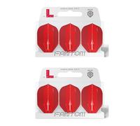 LSTYLE L1 Standard Dart Flights - EZ Fantom - Red - 2 Sets (6 Flights) - Pre-Molded