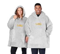 LSU Tigers NCAA Logo Hoodler Oversized Sherpa Sweatshirt - Cozy Fleece Hoodie with Front Pocket & Team Logo, One Size Fits Most Pullover