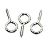 LSUAOSSUE Screws Hooks Bolt, Shoulder Ring Eye Bolts 0# 1# 2# 3# 4# 5# 6# 8# 10# 12# 14# Eye Screw Bolt Hook Nickel Screw Eye DIY Rope Accessories Wood Screws Jewellery Accessories(No.2 50pcs)