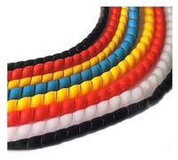 LSUAOSSUE Spiral Cable Tidy Sleeve, Flame Spiral Wrap for Car Washer High Pressure Pipe 1 Meter Multicolor 8-24mm ID(Red,10mm Inside Diameter)