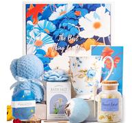 Lsuhnetcc Gift Sets for Women Luxury Unique Relaxing Spa Gift Baskets Self Care Gift Box, Birthday Gift for Her Mom Sister Wife Best Friend, Mug Teddy Bear Towel 3D Jasmine Scented Candle Rose Bath