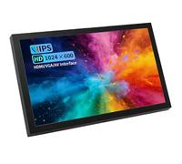 Lsunny 7 Inch Portable Mini Monitor: 1024x600 IPS Display with HDMI, VGA, AV & BNC Inputs | Built-in Speakers | 178° Viewing Angle for Raspberry Pi, PC, TV, DVD & CCTV