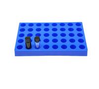 LSVERDE 1 Pcs Vial Rack for 10ml HPLC Sample Bottles,40 Holes with Diameter 23 mm, Stackable Vial Racks, Centrifuge Tube Rack, Bottle Racks(Blue)