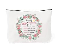 LSVGSAK 100th Birthday Gifts Ideas for Women Funny Makeup Bag 100 Year Old Birthday Decorations Gifts for Sister Bestie Friend Mom Aunt Grandma Wife Female Teenage Girls Cosmetic Travel Pouch