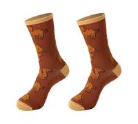 LSVGSAK Brown Novelty Camel Socks, Animal Lovers Themed Gifts for Xmas