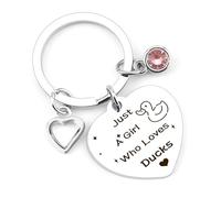 LSVGSAK Duck Gifts for Women Girl Duck Themed Nature Lovers Keychain Birthday Christmas Tall Animal Lovers Jewelry Gifts for Bestie Friend Daughter Wife Sister Girlfriend Quirky Waterfowl Accessories