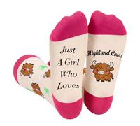 LSVGSAK Novelty Highland Cow Socks, Animal Lover Themed Gifts