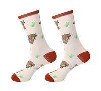 LSVGSAK Novelty Highland Cow Socks, Animal Lover Themed Gifts