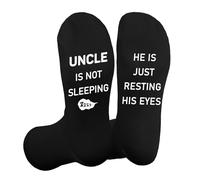 LSVGSAK Novelty Socks for Men Uncle Gifts from Niece Nephew Personalised Christmas Fathers day Birthday Thanksgiving Anniversary Retirement Xmas Presents for Best Uncle Funny Stocking fillers Socks