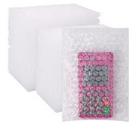 Lswteiz 100Pcs Bubble Pouches 5.12" x 7.10" Clear Double Walled Cushioning Bags Thickening Shockproof Foam Bags for Moving, Shipping, and Storage