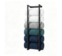 LSWYYP Bathroom Towel Storage Rack,72cm/28inch Space Saving 6 Bar Holder, No Drill Adhesive/Wall Mounted, Rustproof 304 Stainless Steel for RV, Sauna, Small Bathroom
