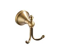 LSWYYP Double Towel Hook,Antique Brass Horn Shape Curved Towel Hooks,Vintage Wall Mounted Clothes Coat Robe Hook for Bathroom Accessories,Bronze