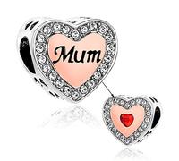 LSxAB Gold Tone Mum Charm Compatible with Pandora Charms Bracelets