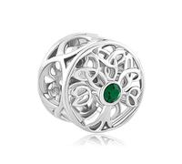 LSxAB Green Cystal Tree of Life Charms Compatible with Pandora Charm Bracelets for Mother Girlfriend Daughter Her Women