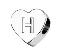 LSxAB Heart Letter H Initial Charms Alphabet Name Anniversary Charm Compatible with Pandora Bracelets