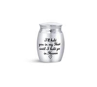 LSxAB Memorial Urn for Ashes Adult Small Cremation Funeral Share Mini Urns I'll Hold You in My Heart Until I Hold You in Heaven