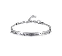 LSxAB Not Sister By Blood But Sister By Heart Bracelet for Best Friend BFF Adjustable Bangle Wristband Bracelets Jewellery Gift