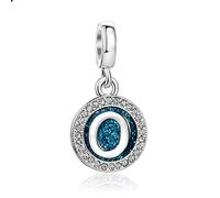 LSxAB Sparkling Blue Letter O Initial Charm for Women Birthday Compatible with Pandora Charms Bracelets and Necklaces
