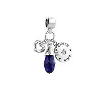 LSxAB Teardrop September Birthstone Heart Love Birthday Charm Compatible with Pandora Bracelets and Necklace