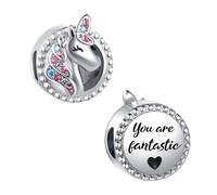 LSxAB You are Fantastic Unicorn Charm Compatible with Pandora Charms Bracelets
