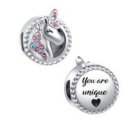 LSxAB You are Unique Unicorn Charm Compatible with Pandora Charms Bracelets