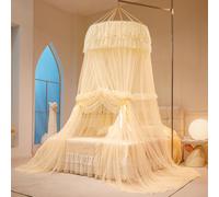 lsxlkha Princess Bed Canopy, Dome Netting, Canopy Bed Curtains, Beds Curtains from Ceiling, Lightweight & Breathable Mesh for Twin Full Queen King Beds C 47.2-86.6in Universal