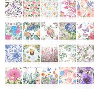 LSYAHCYY 20 Pack Assorted Floral Napkins Decoupage Decorative, Decoupage Napkins Cocktail Decorative Paper for Birthday Party Beautiful Gorgeous, 20 styles of decorative paper (Style 4)