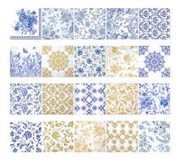 LSYAHCYY 20 Pack Assorted Floral Napkins Decoupage Decorative, Decoupage Napkins Cocktail Decorative Paper for Birthday Party Beautiful Gorgeous, 20 styles of decorative paper (Style 3)