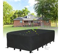 LSYALUCK 185x130x75cm/LxWxH Rectangular Patio Heavy Duty Table Cover, 600D Patio Furniture Set Sofa Covers, Patio Furniture Outdoor Sectional Sofa Set, Resistant for Rain Snow Dust Anti-UV Windproof