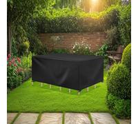 LSYALUCK Garden Furniture Covers, garden furniture covers waterproof, 110x110x84cm/LxWxH Heavy Duty 420D Oxford Fabric Rectangular Anti-UV Windproof for Chair and Table