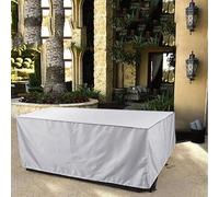 LSYALUCK Garden Furniture Covers Waterproof Patio Table Cover, 74x55x50cm/LxWxH 420D Oxford Fabric Outdoor Windproof, Snow-proof, Anti-UV Upgraded Tear-Resistant with 4 Windproof Buckles