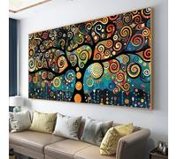 LSYALUCK large canvas wall art - Fall Canvas Wall Art - Tree of Life Canvas - Colorful Tree of Life Wall Art Room Office Living Room 60x123cm(24x48in) With gold frame