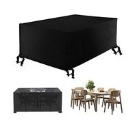 LSYALUCK outdoor furniture cover, 160x100x34cm/LxWxH Rectangular Garden Furniture Covers Waterproof Heavy Duty 600D Oxford Fabric with Dust-proof, Anti-UV Outdoor Indoor Multiple sizes