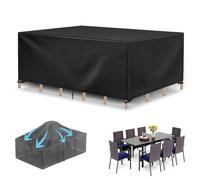 LSYALUCK Patio Furniture Covers, 90x90x40cm Outdoor Table Covers Waterproof Rectangle, Outdoor Patio Furniture Cover, Outdoor Furniture Cover Waterproof Heavy Duty 600D, Outdoor Sectional Cover