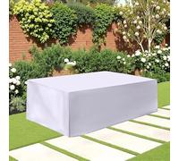 LSYALUCK Rectangle Patio Furniture Cover, Outdoor Patio Furniture Set Covers, Heavy Duty 600D, 213x123x74cm/LxWxH All Weather Protection from Rain, Snow, UV, Windproof with Buckle Strap