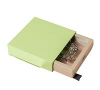 LSYHHXC 3d Floating Frame 2pcs Drawer PE Film Jewelry Storage Box Candy Color Ring Pendant Necklace Earring Bracelet Antioxidant Jewelry Display Accessories(Green,9cm)